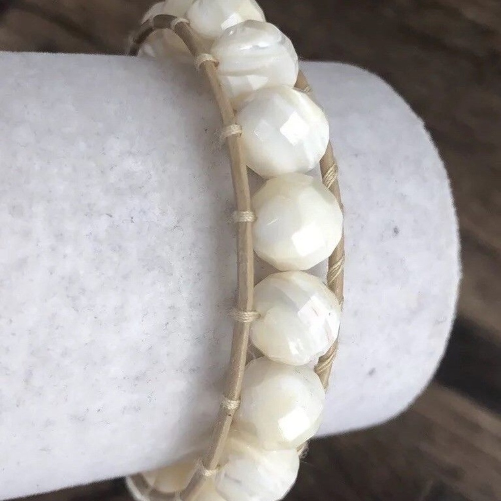 New Auth Chan Luu Mother of Pearl Single Wrap Brac